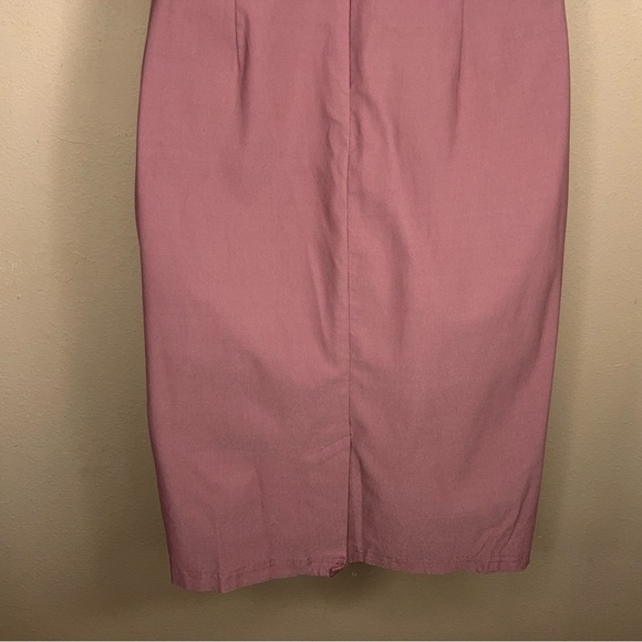 SMALL GRACE KARIN MAUVE PINK RETRO PINUP DRESS PENCIL STYLE ROCKABILLY - Picture 12 of 14
